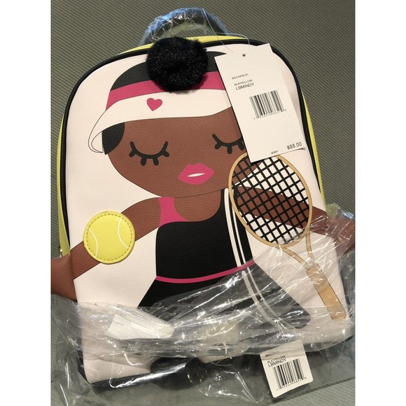 New Luv Betsey Johnson Backpack Princess Tennis Cute Girl LBMINDY Pom Pom Detail main image 9